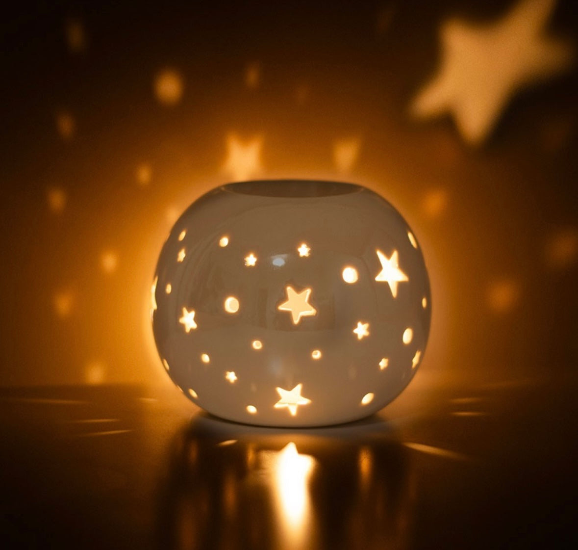 White iridescent star melter