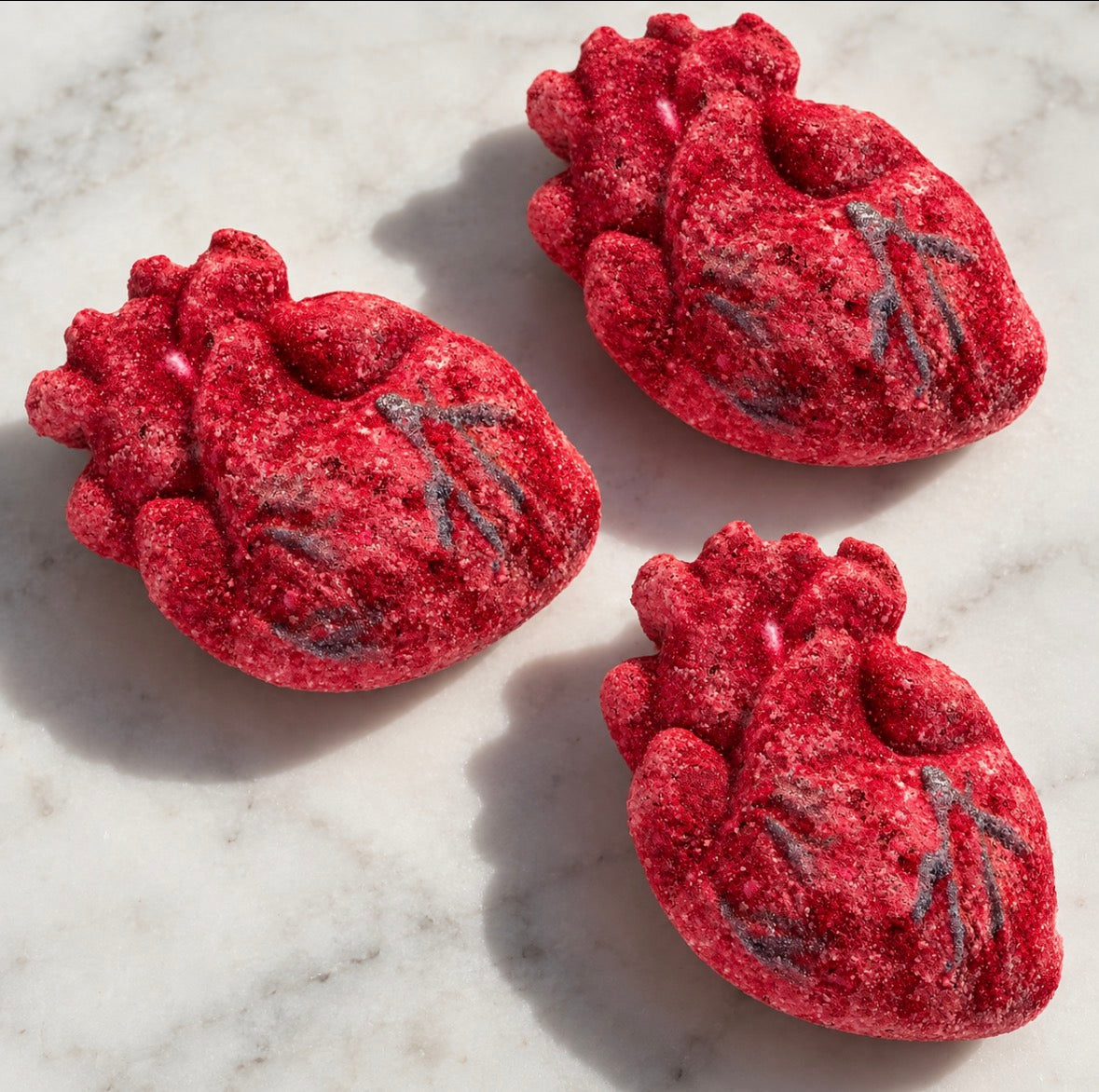 Heart bath bomb