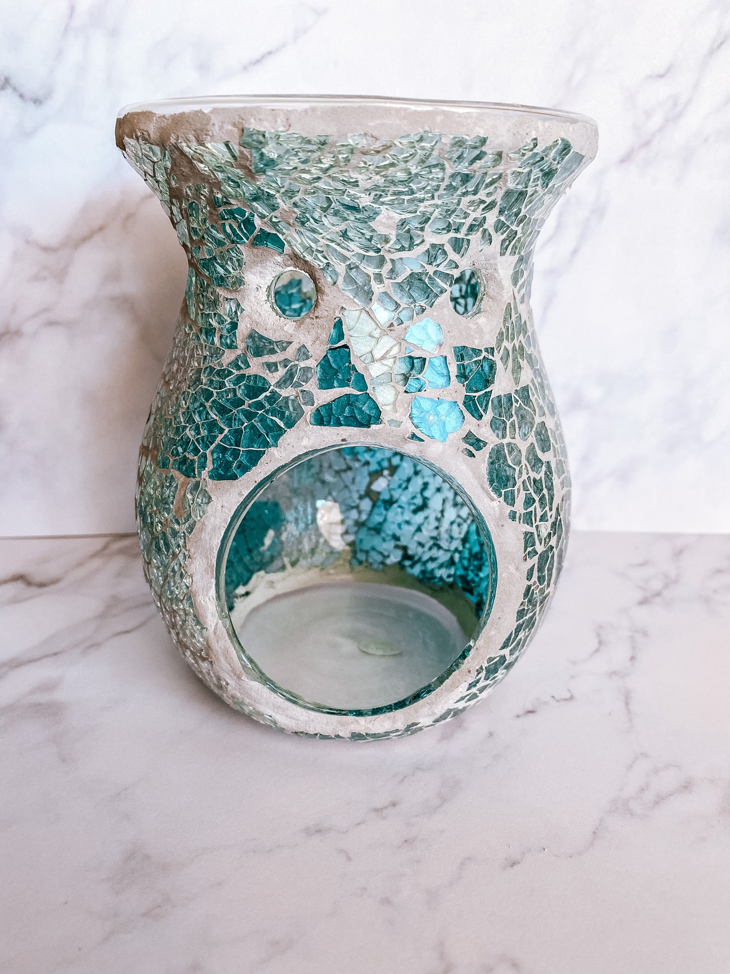 Soft blue and pink mosaic