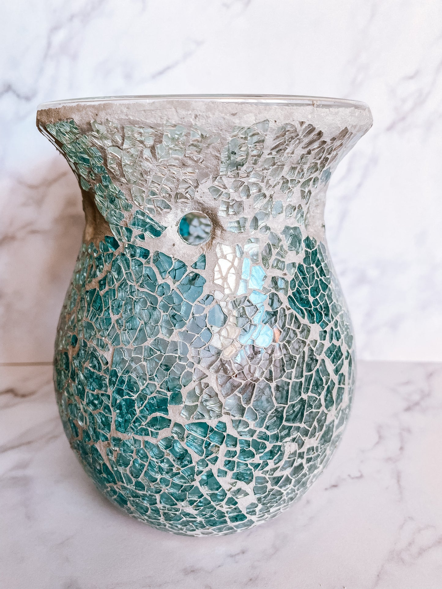 Soft blue and pink mosaic