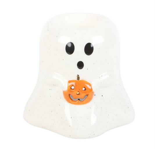Ghost with pumpkin wax melter