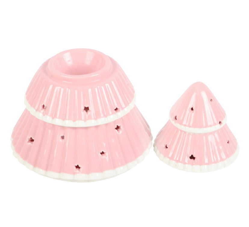 Pink Christmas tree wax warmer