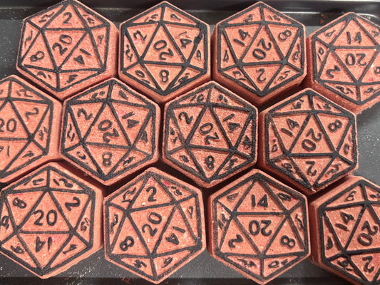 D20 dice bath bomb