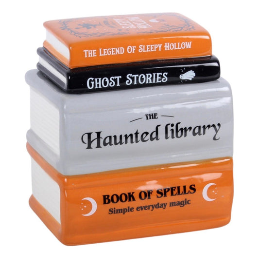 Haunted library book stack wax melter