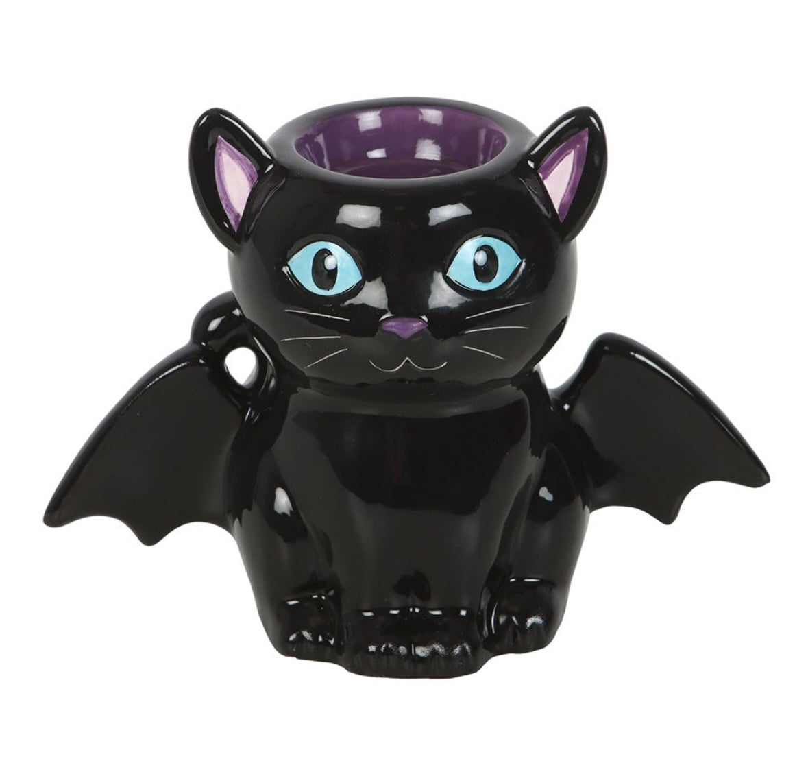 Cute creepy cat bat wax melter