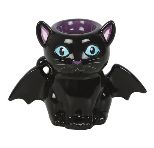 Cute creepy cat bat wax melter