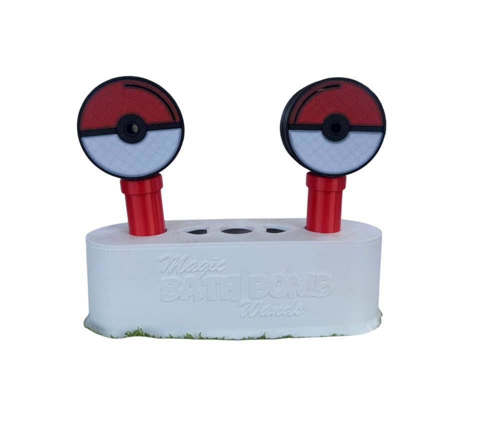 Pokeball bath bomb wand