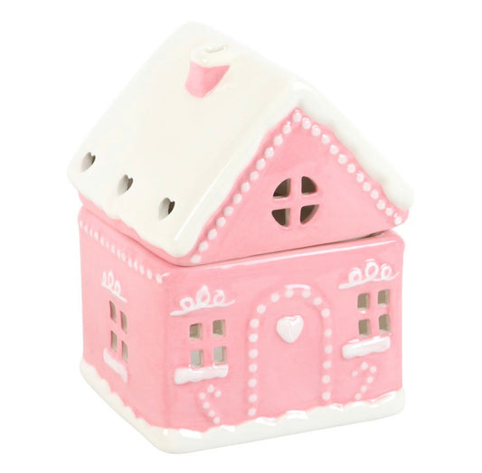 Pink gingerbread house