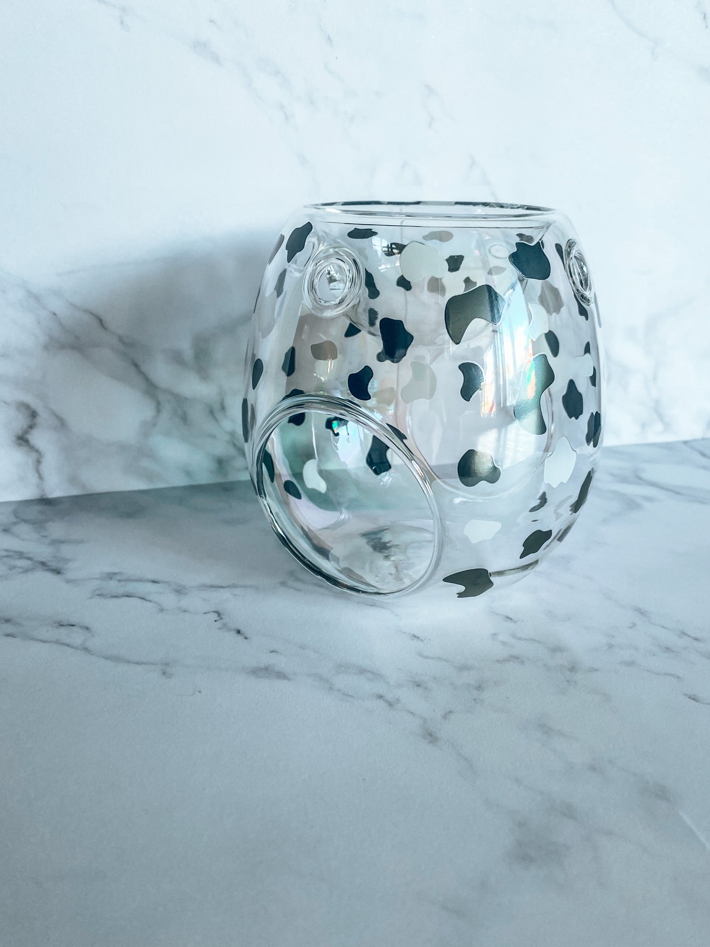 Dalmatian glass wax burner