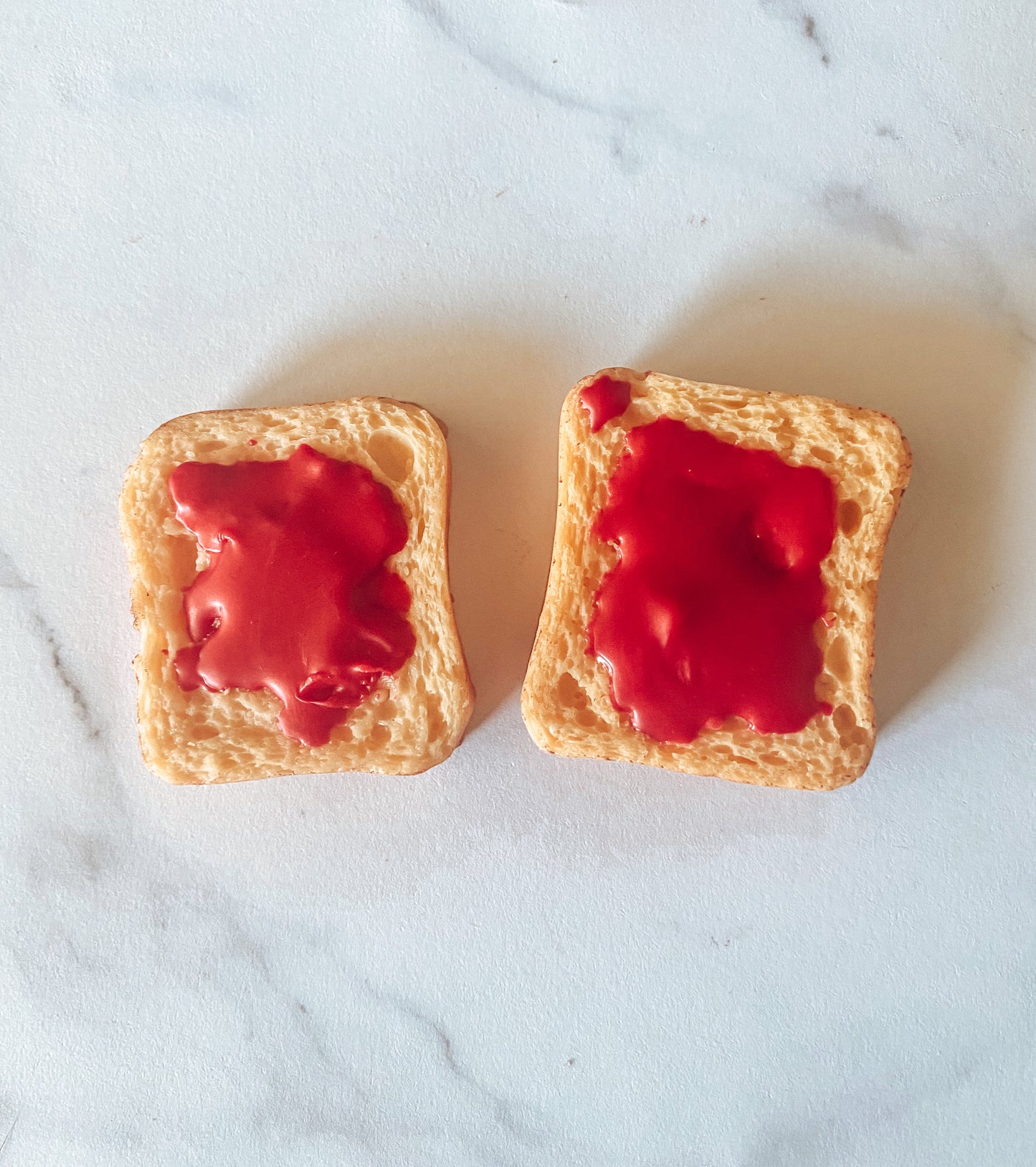 Strawberry jam toast